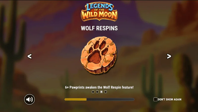Legends of the Wild Moon - ekrani kryesor me rrotullat